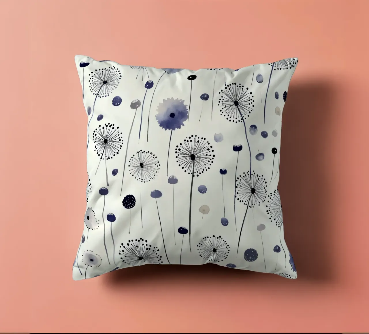 Soffice brezza di denti di leone cuscino da Botanical Pattern House