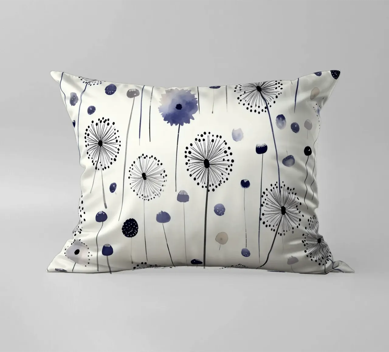 Soffice brezza di denti di leone cuscino da Botanical Pattern House