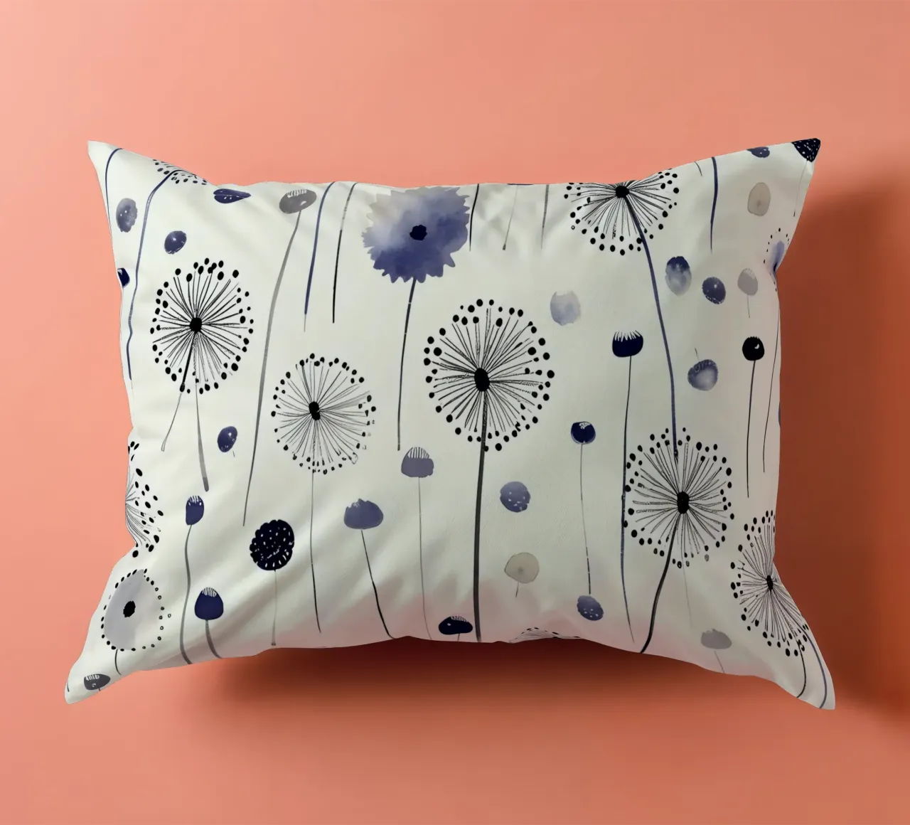 Soffice brezza di denti di leone cuscino da Botanical Pattern House
