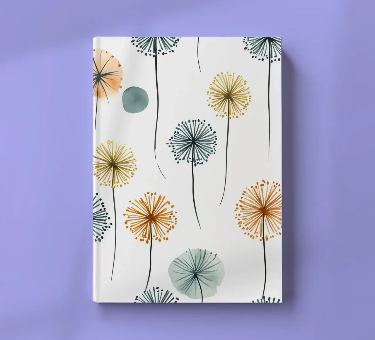 Soft Breeze Dandelions notebook by Botanical Pattern House