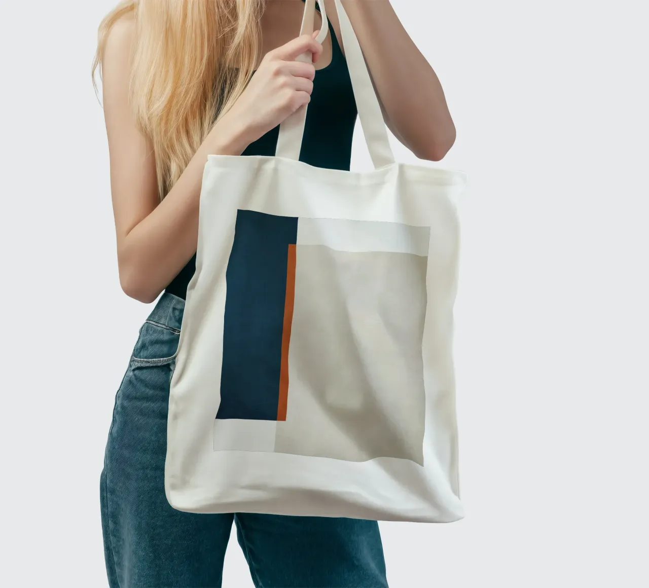 Geometric Shapes no. 17 borsa in juta da adrianooliveira