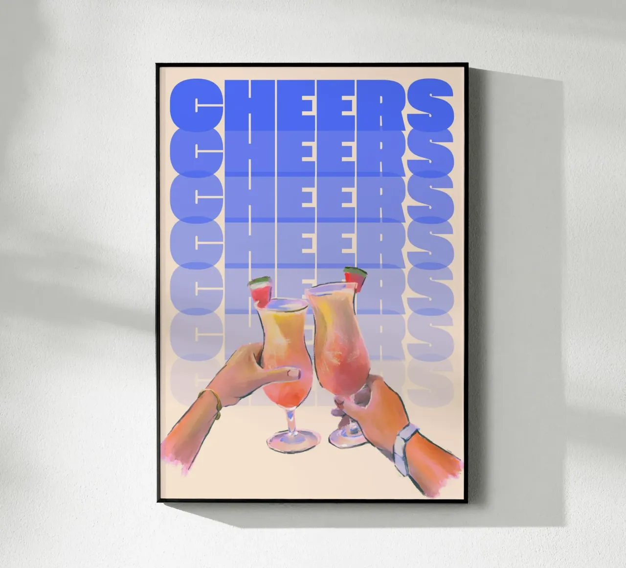 Summer Vibes Cheers di ArtfulHands - Pop art di bevande tropicali plexiglass da NorwesClub