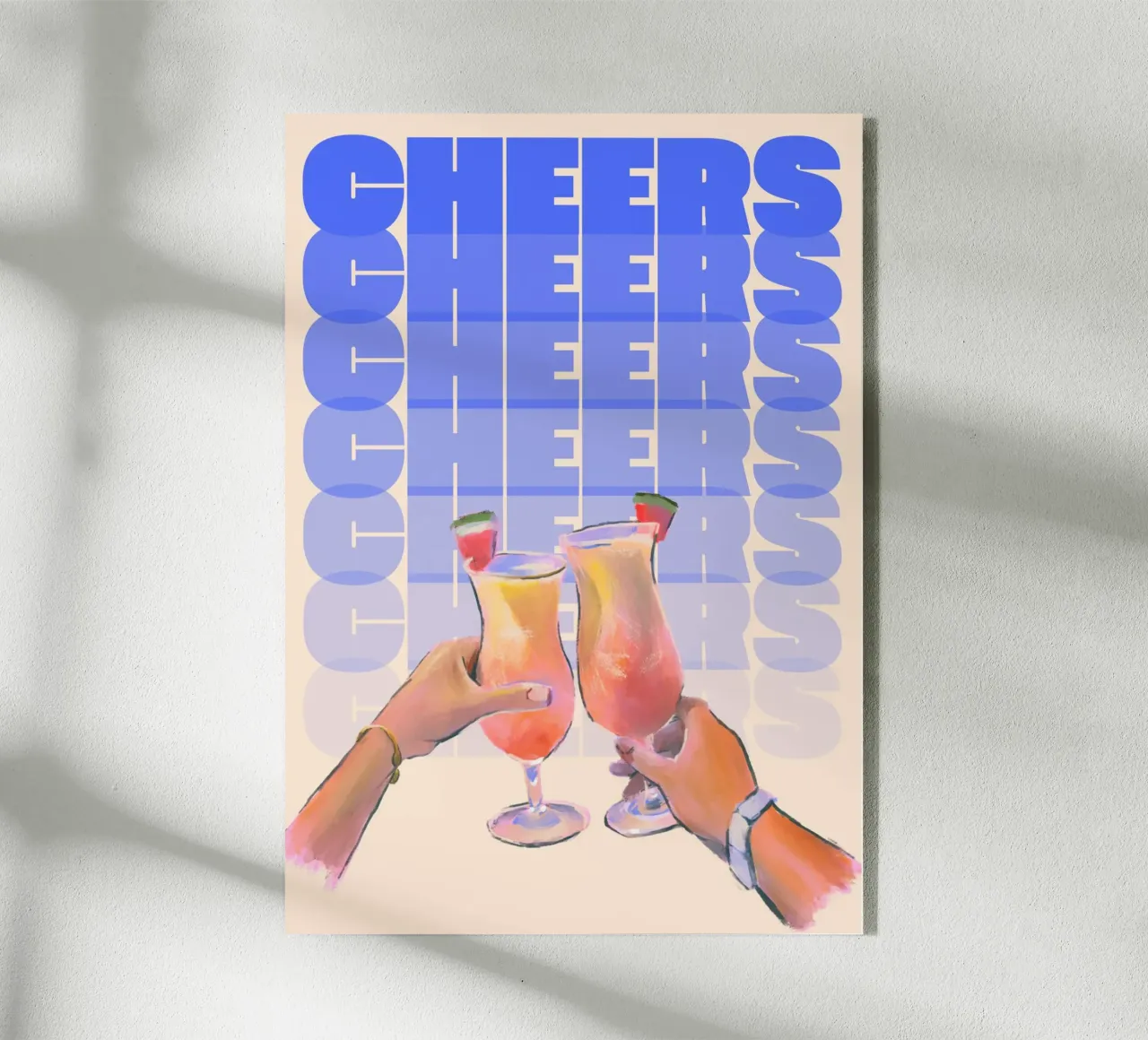 Summer Vibes Cheers di ArtfulHands - Pop art di bevande tropicali plexiglass da NorwesClub