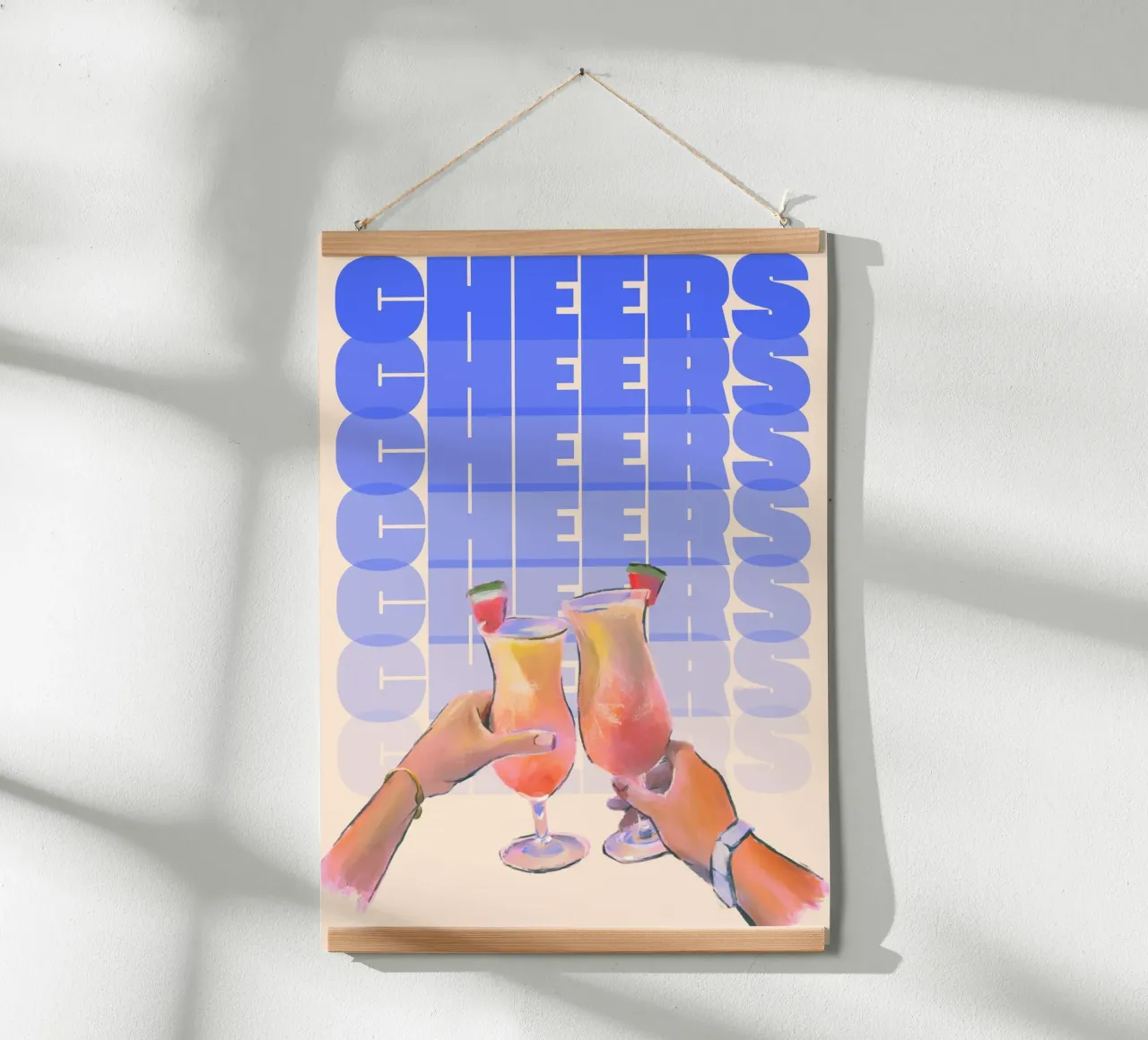 Summer Vibes Cheers di ArtfulHands - Pop art di bevande tropicali carta hahnemühle da NorwesClub