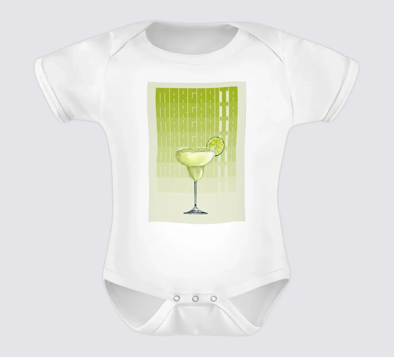 "Margarita Modern Art Print - Zesty & Refreshing Bar Decor" body de bebé de NorwesClub