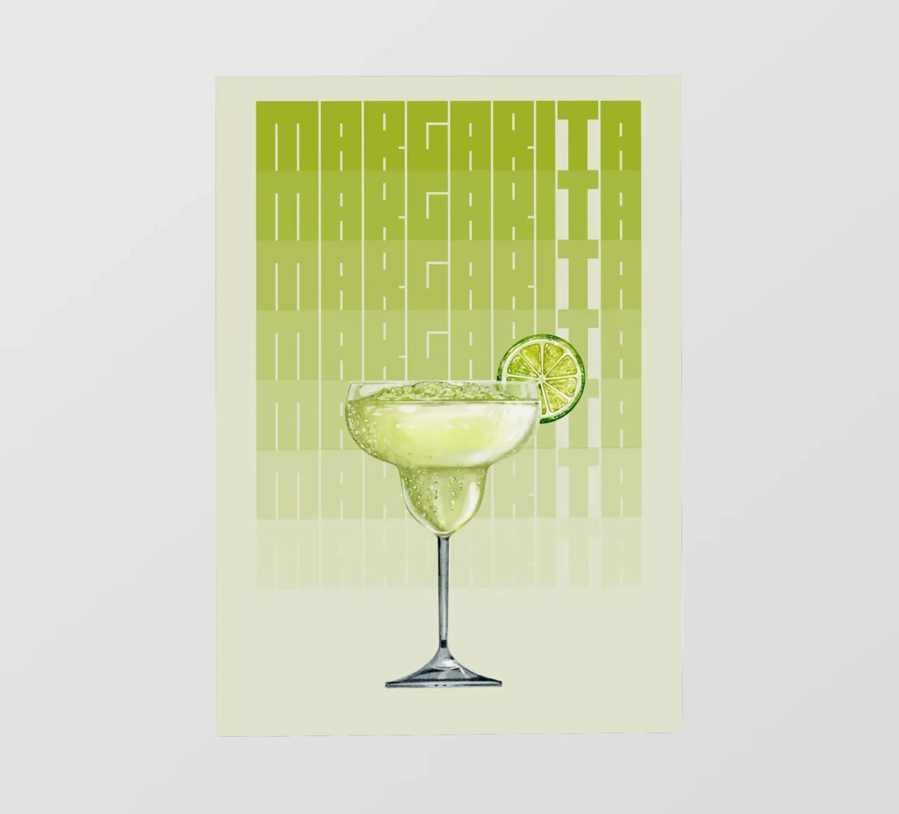 "Margarita Modern Art Print - Zesty & Refreshing Bar Decor" lámina retroiluminada de NorwesClub