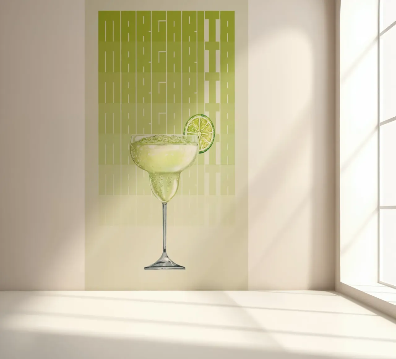 "Margarita Modern Art Print - Zesty & Refreshing Bar Decor" photo wallpaper by NorwesClub
