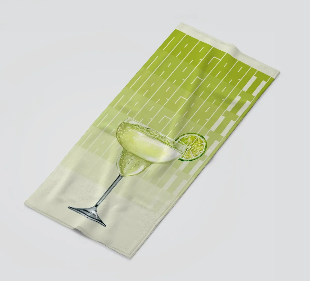 "Margarita Modern Art Print - Zesty & Refreshing Bar Decor" beach towel by NorwesClub