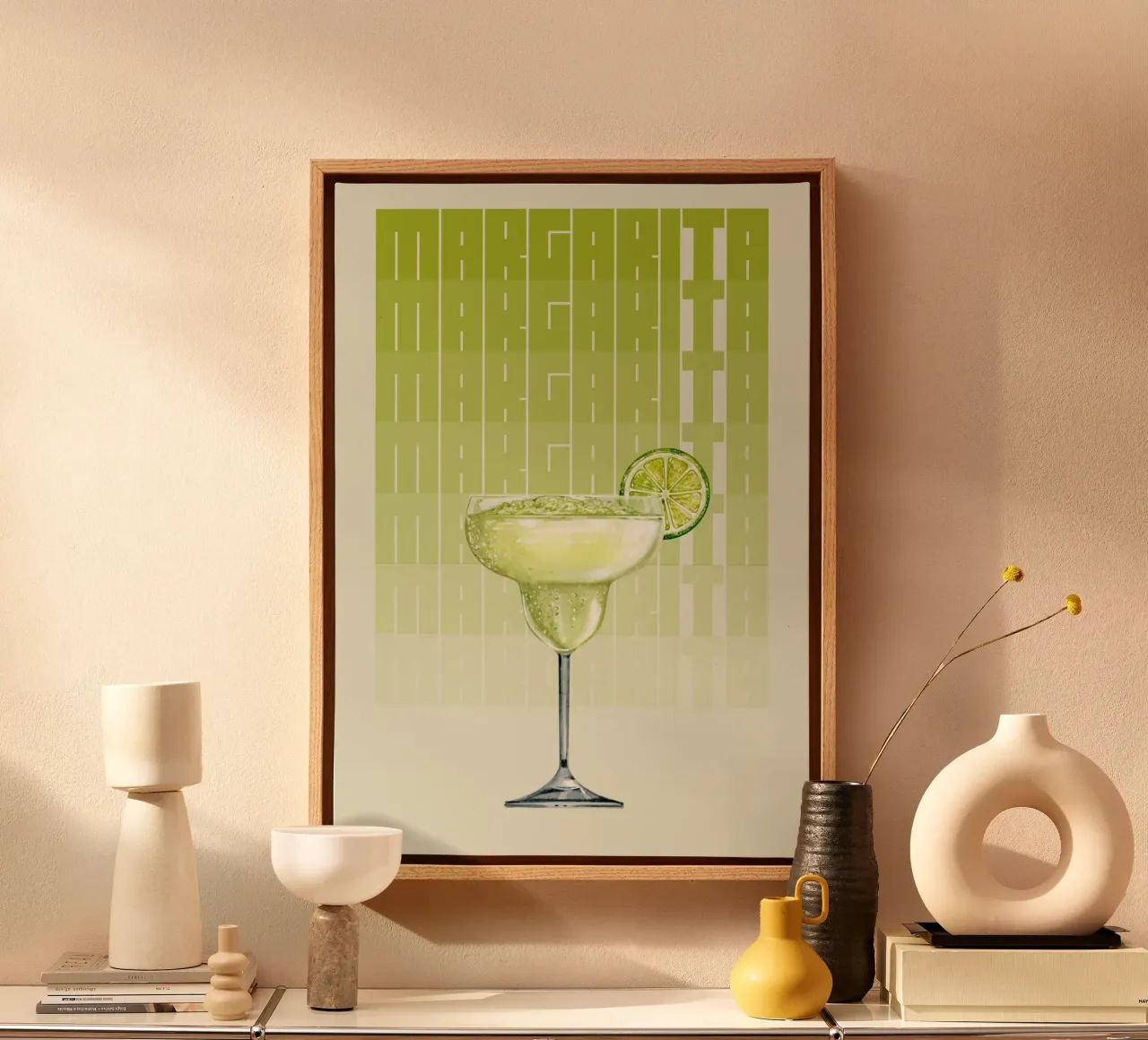 "Margarita Modern Art Print - Zesty & Refreshing Bar Decor" canvas by NorwesClub
