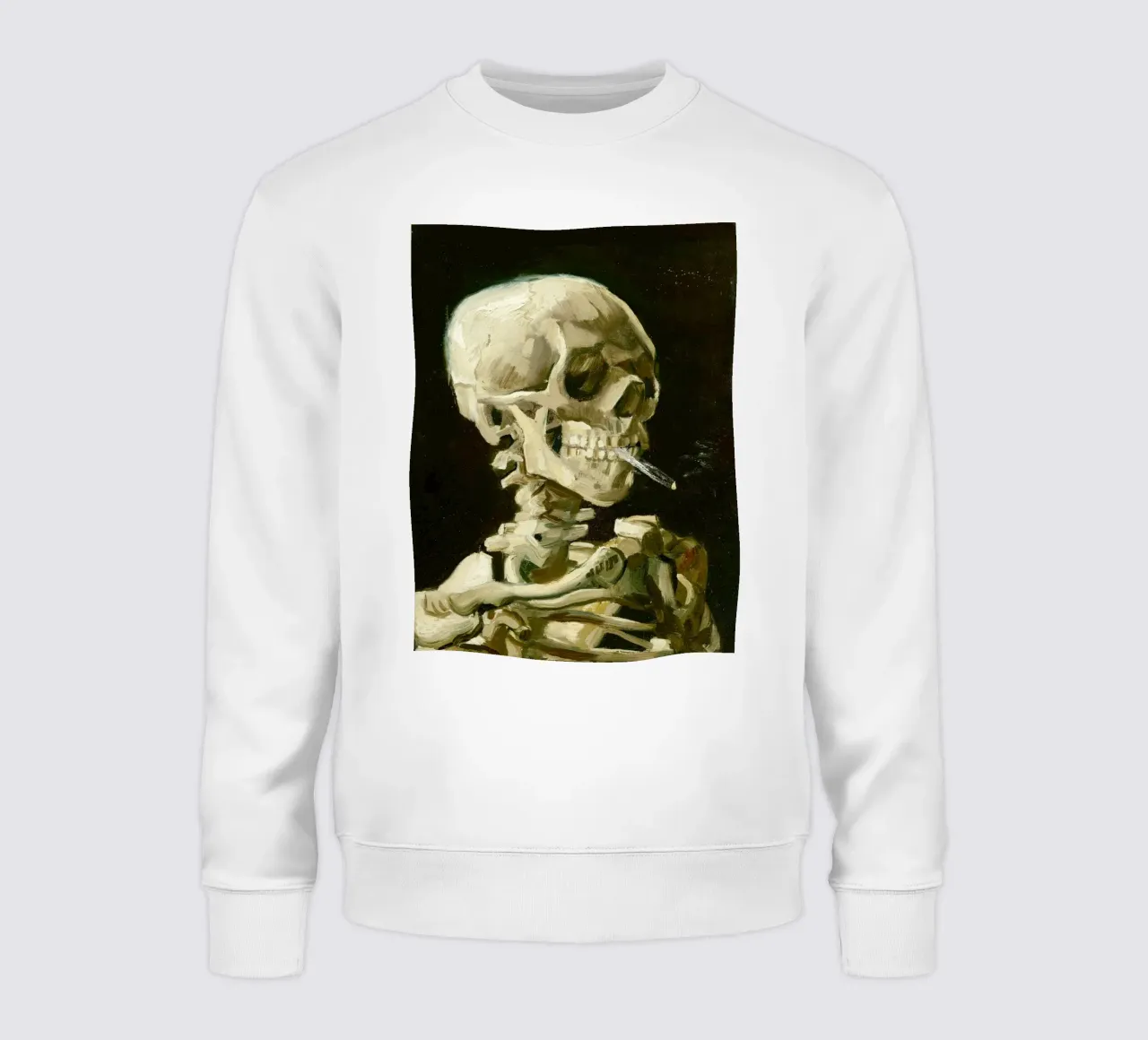 Vincent van Gogh – Head of a Skeleton with a Burning Cigaret sweatshirt by Venus Art