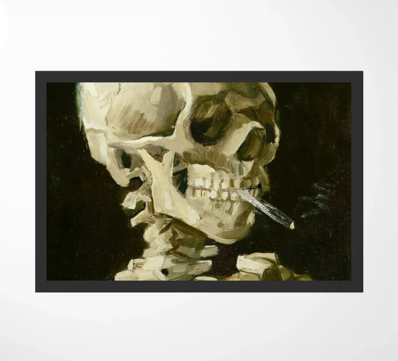 Vincent van Gogh - Testa di scheletro con sigaretta accesa zerbino da Venus Art