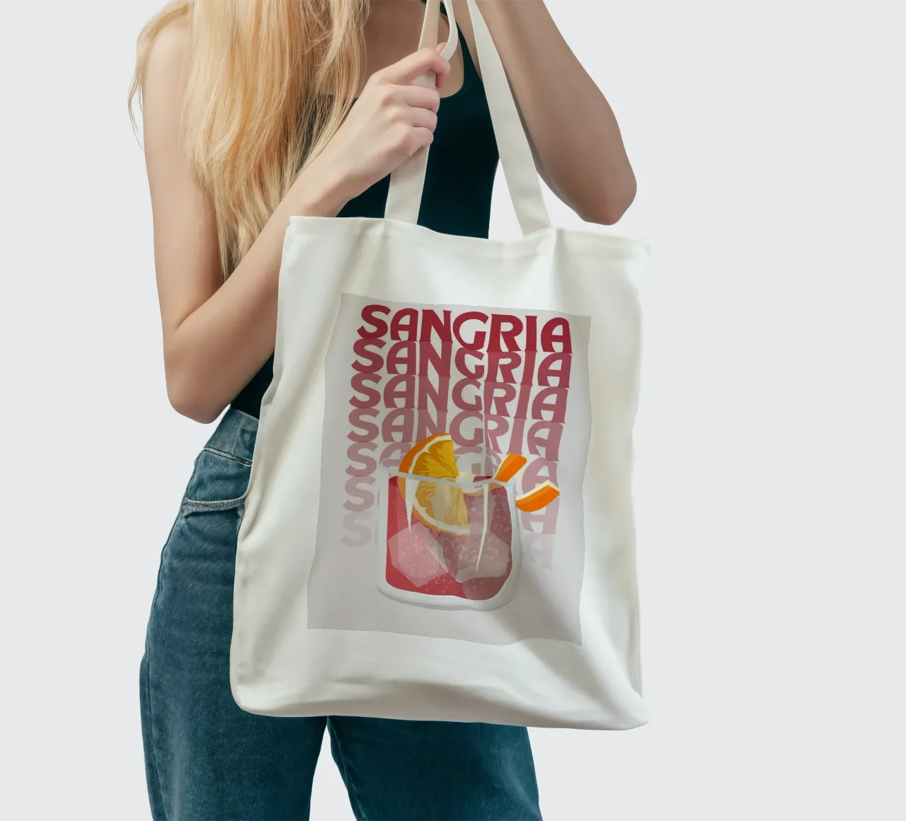 "Sangria Pop Art Print - Poster di bevande estive e fruttate". borsa in juta da NorwesClub