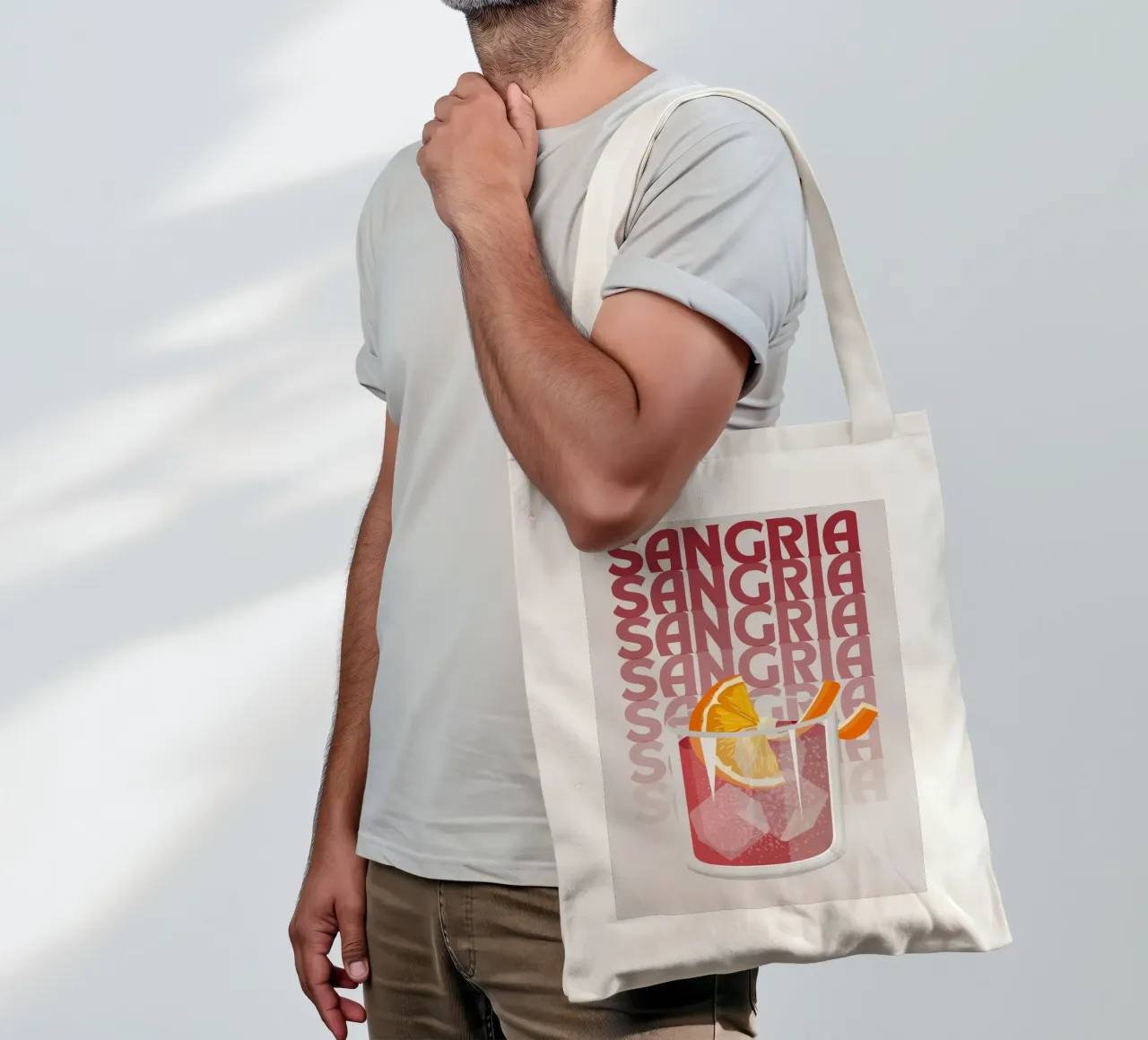 "Sangria Pop Art Print - Poster di bevande estive e fruttate". borsa in juta da NorwesClub
