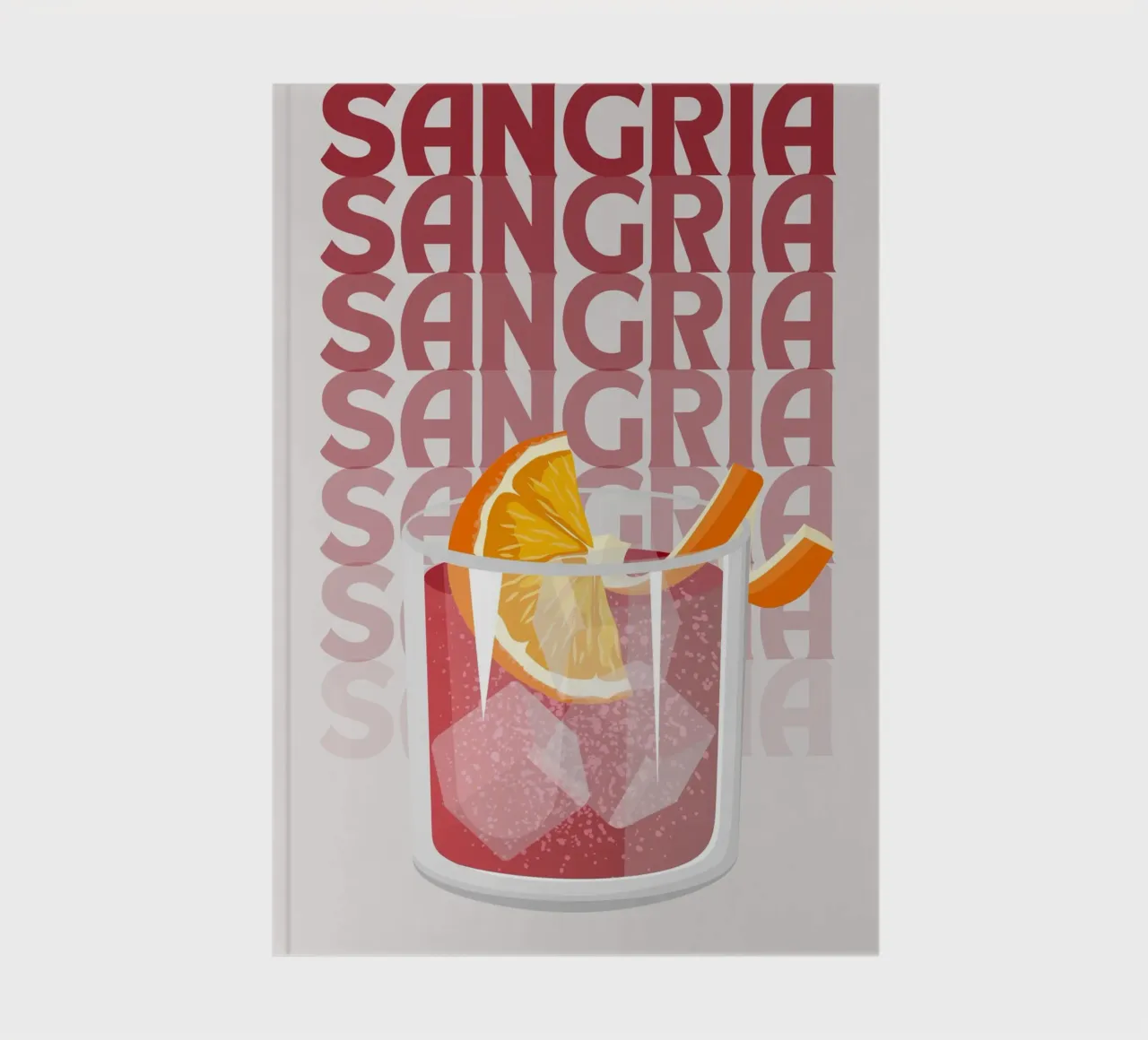 "Sangria Pop Art Print - Fruity & Summer Drink Poster". notebook by NorwesClub