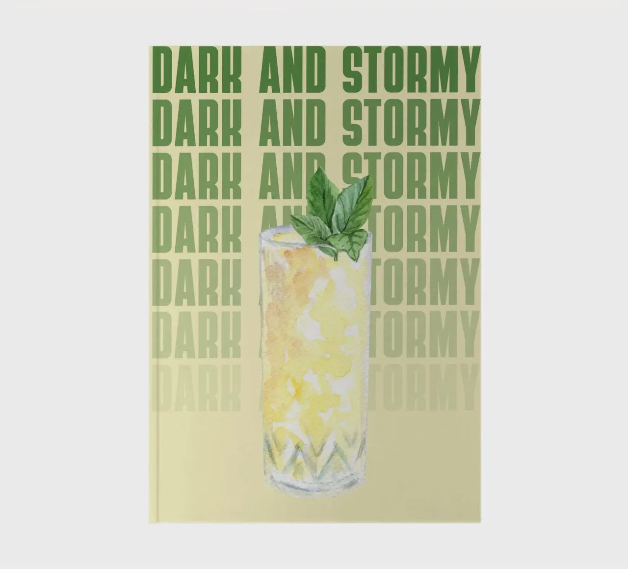 "Dark and Stormy Art Print - Refreshing & Stylish Bar Decor" notebook by NorwesClub