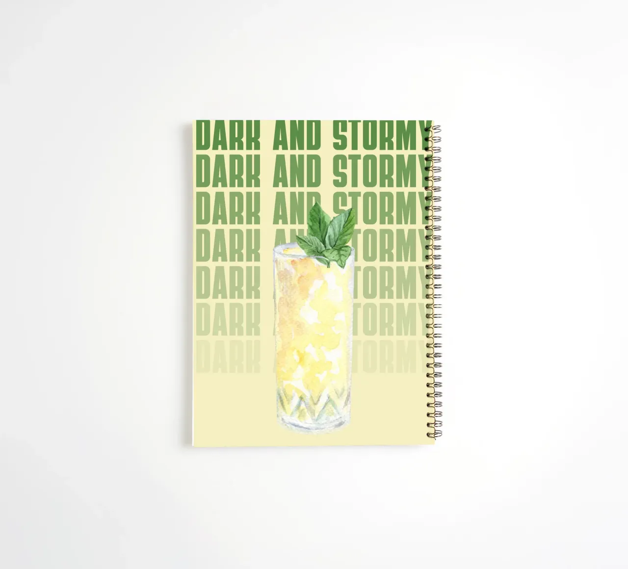 "Dark and Stormy Art Print - Refreshing & Stylish Bar Decor" spiral notebook by NorwesClub