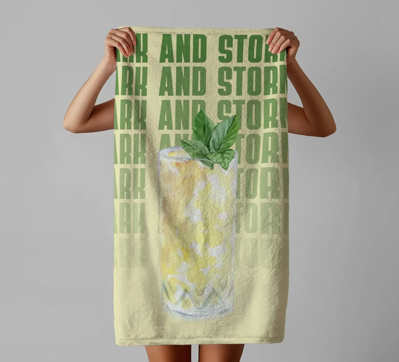 "Dark and Stormy Art Print - Refreshing & Stylish Bar Decor" towel by NorwesClub