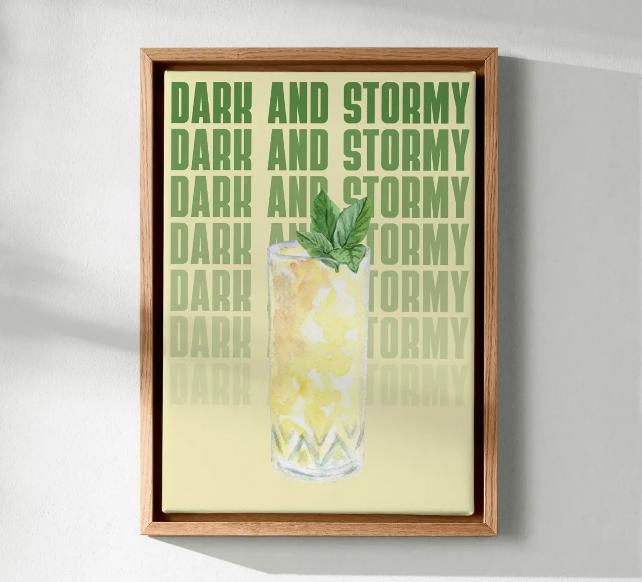 "Dark and Stormy Art Print - Refreshing & Stylish Bar Decor" canvas by NorwesClub