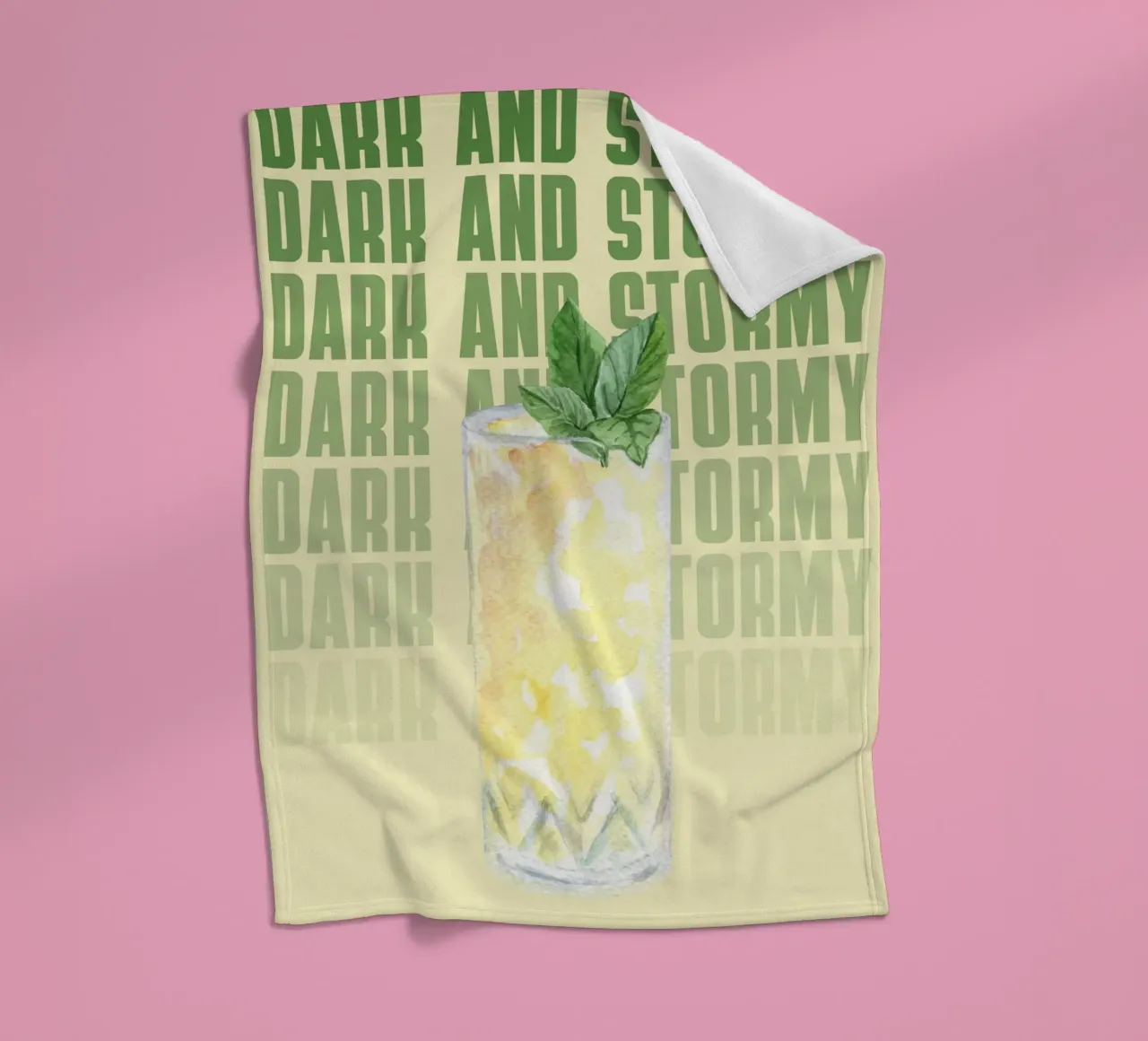 "Dark and Stormy Art Print - Refreshing & Stylish Bar Decor" fleece blanket by NorwesClub