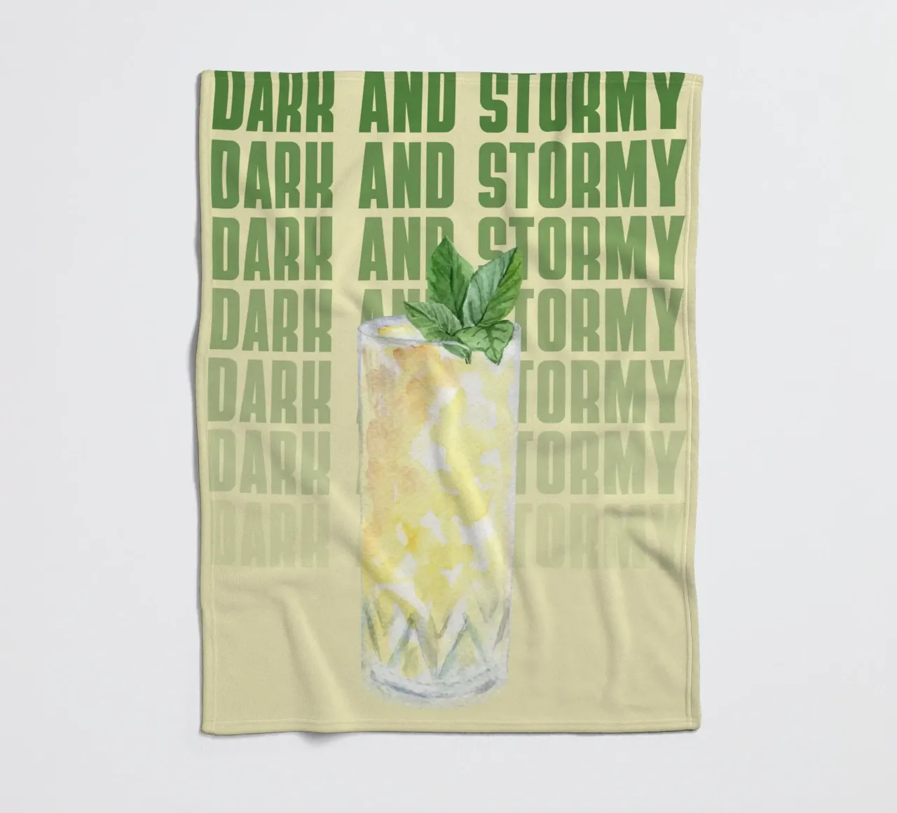 "Dark and Stormy Art Print - Refreshing & Stylish Bar Decor" fleece blanket by NorwesClub