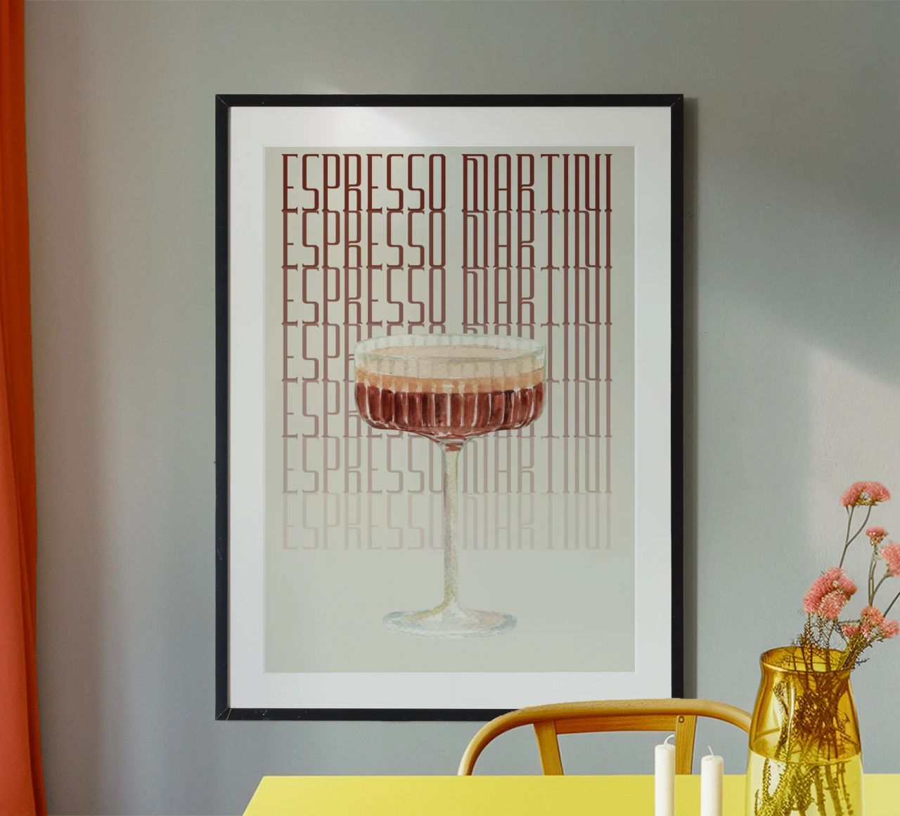 "Espresso Martini Kunstdruck - Schicke Kaffee-Cocktail Dekoration" Poster von NorwesClub