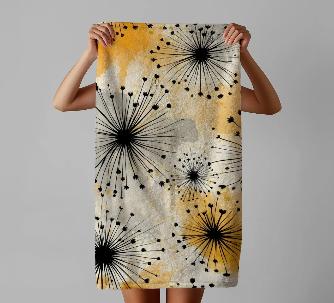 Urbaner Löwenzahn platzt Handtuch von Botanical Pattern House
