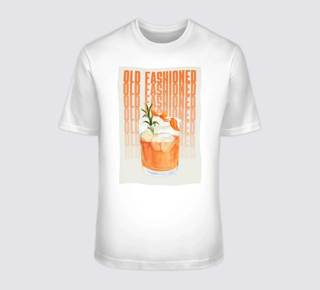 Old Fashioned Print - Cóctel clásico de whisky en acuarela Ar camiseta de NorwesClub