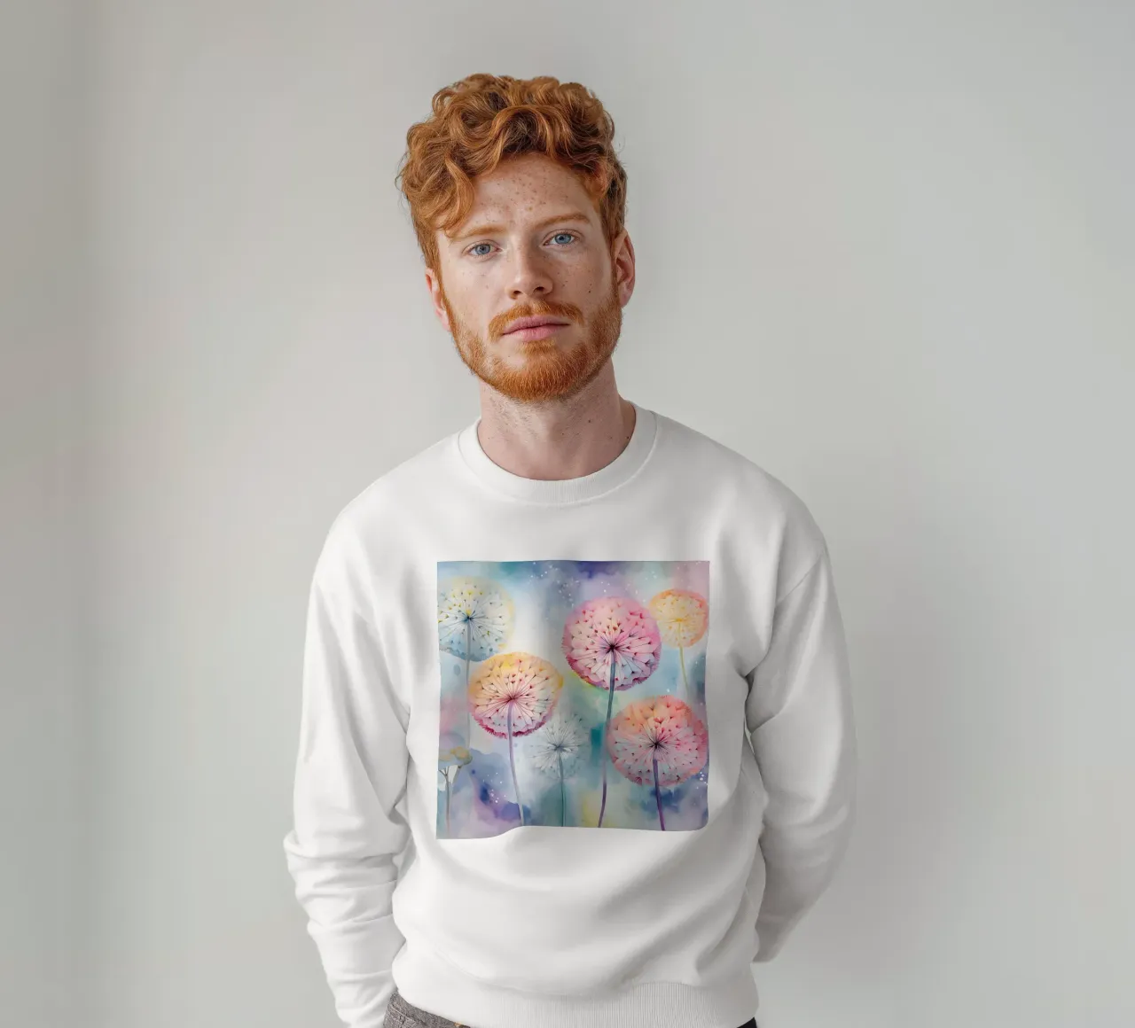 Susurros caprichosos de diente de león sudadera de Botanical Pattern House