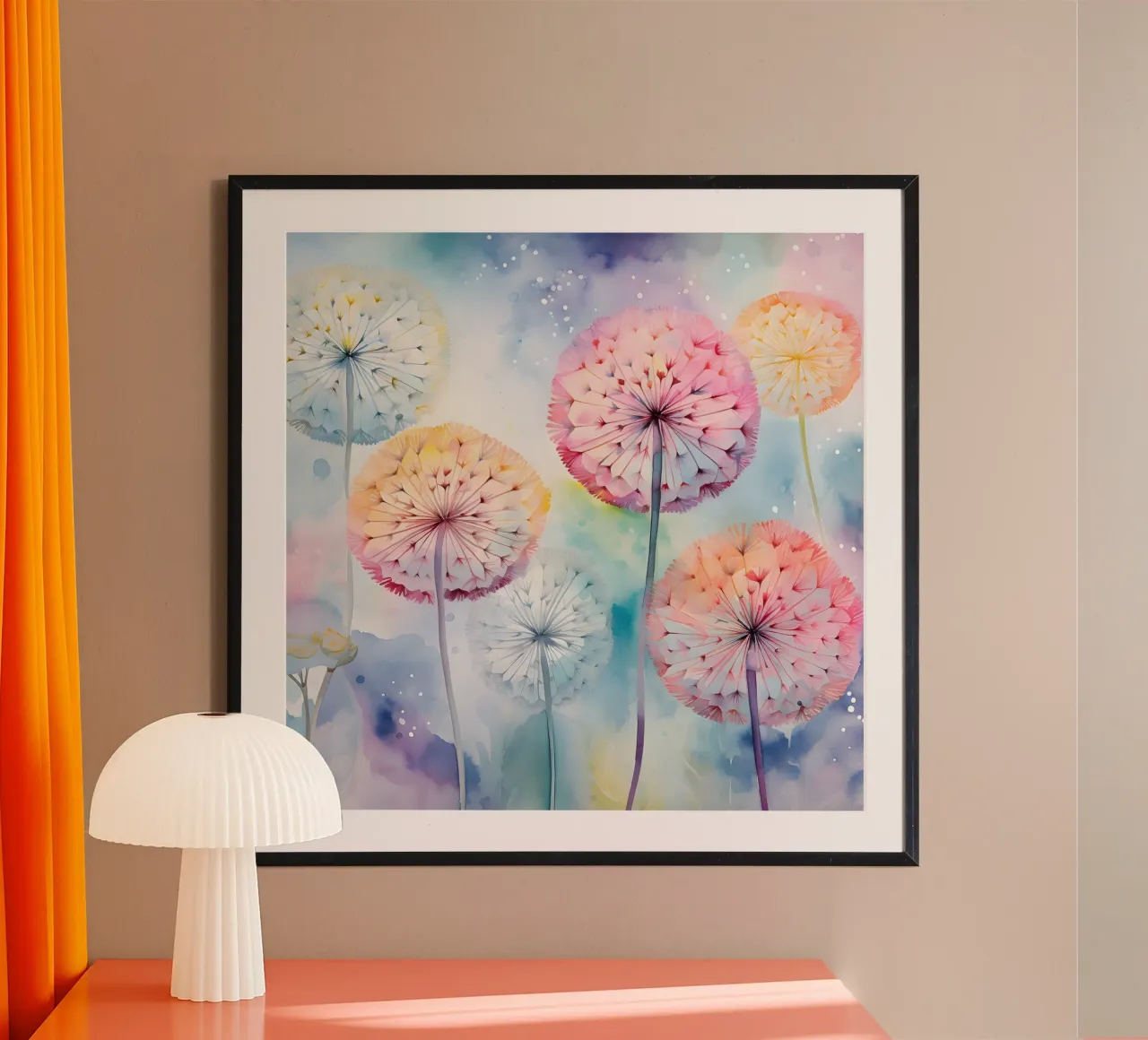 Whimsical Dandelion Whispers hahnemühle by Botanical Pattern House