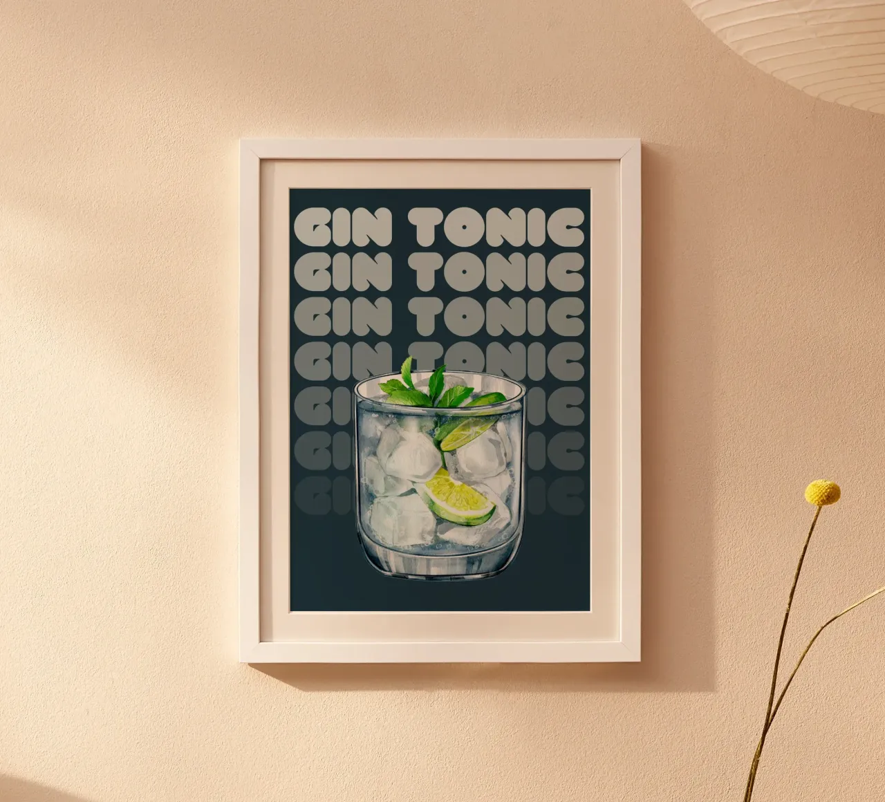 Gin Tonic Watercolor Art - Refreshing & Modern Bar Print poster by NorwesClub