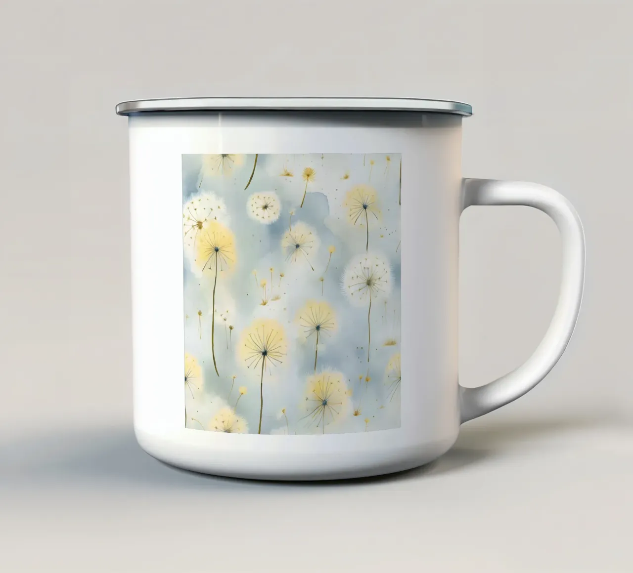 Sussurri di denti di leone tazza in smalto da Botanical Pattern House