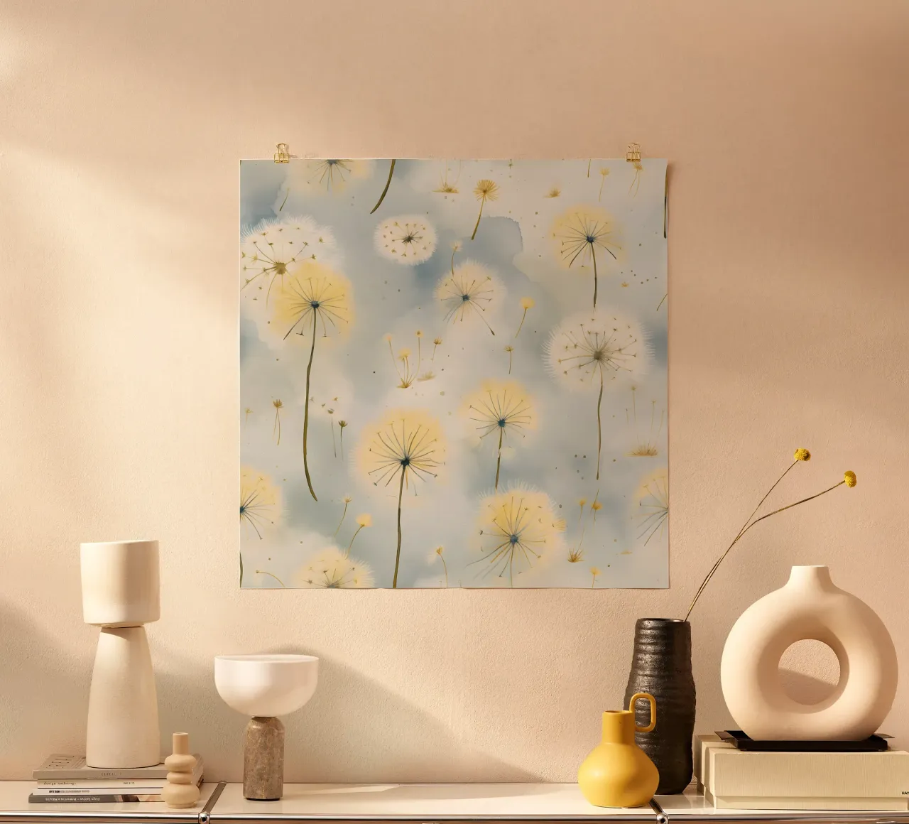 Das Flüstern des Löwenzahns Poster von Botanical Pattern House
