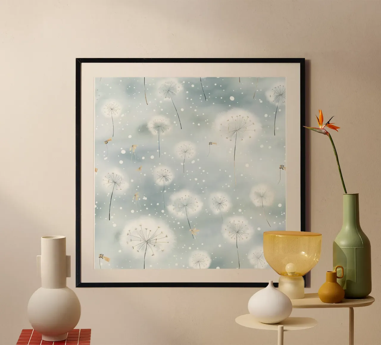 Sussurri di denti di leone poster da Botanical Pattern House