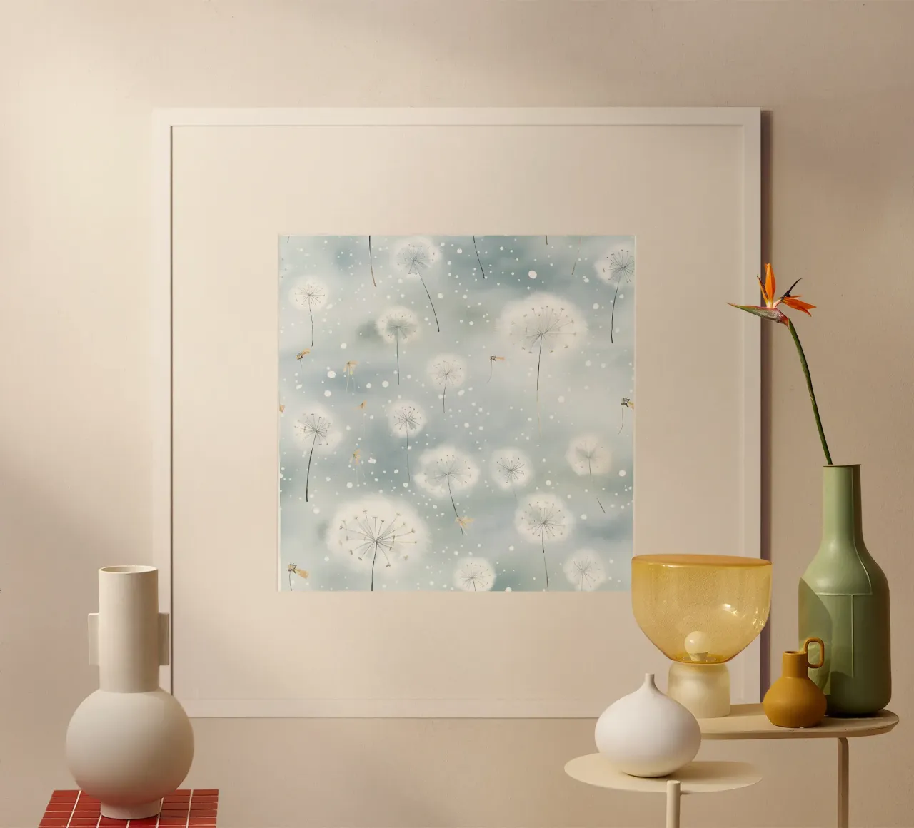 Sussurri di denti di leone poster da Botanical Pattern House