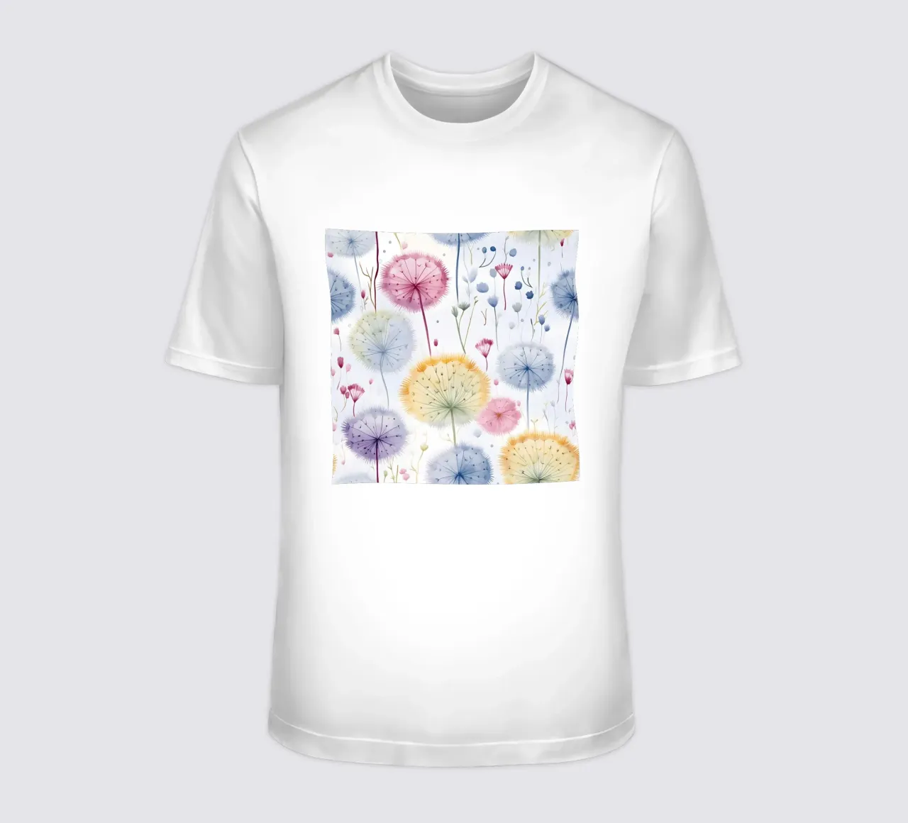 Sussurri di denti di leone t-shirt da Botanical Pattern House
