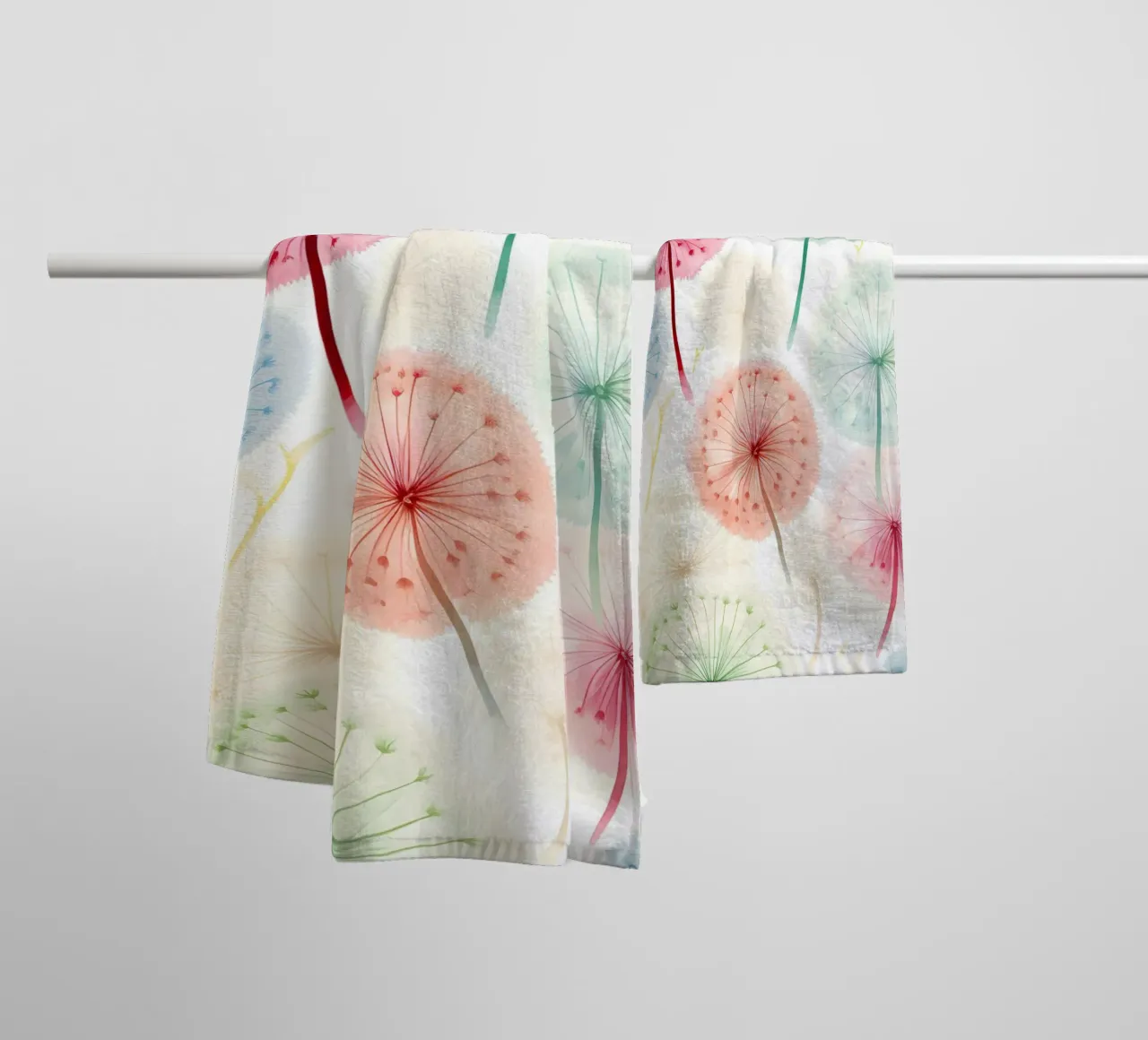 Whispers of Dandelions towel by Botanical Pattern House