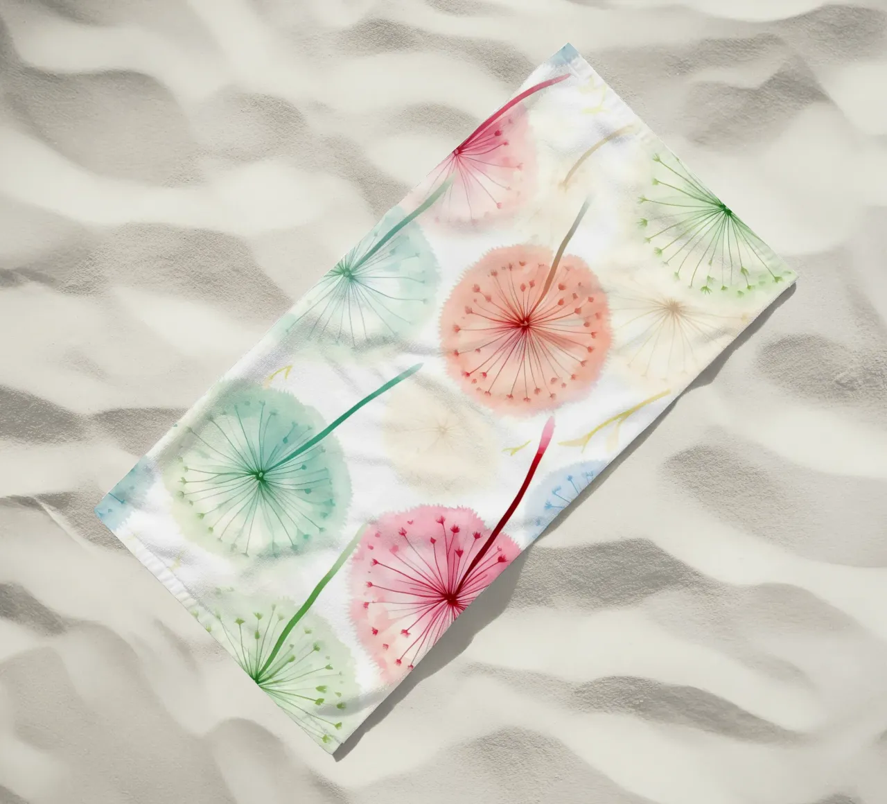 Murmures de pissenlits serviette de plage de Botanical Pattern House