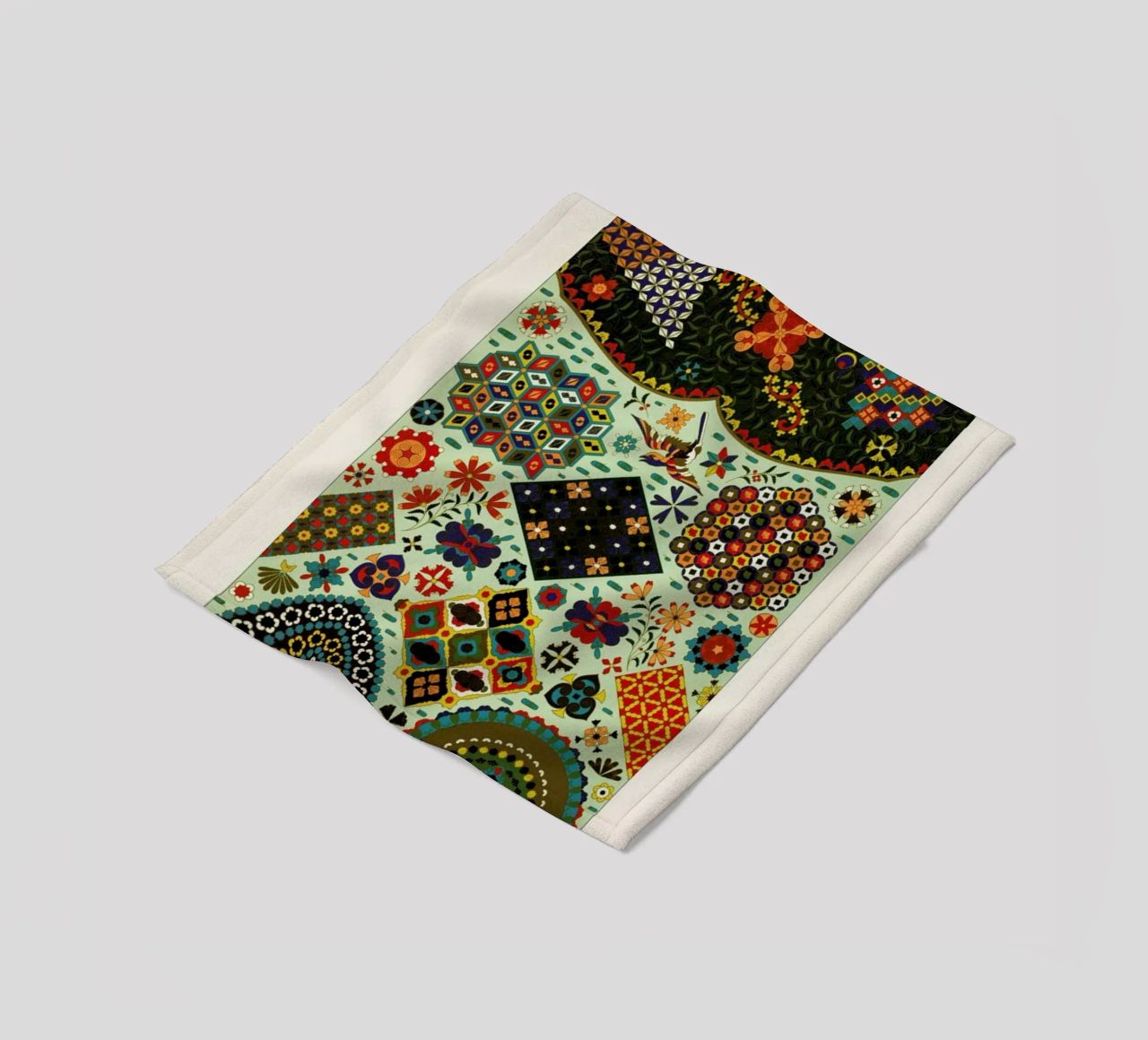 Racinet -  Japanese Ornamental Pattern fleece blanket by Vintage by JUNIQE