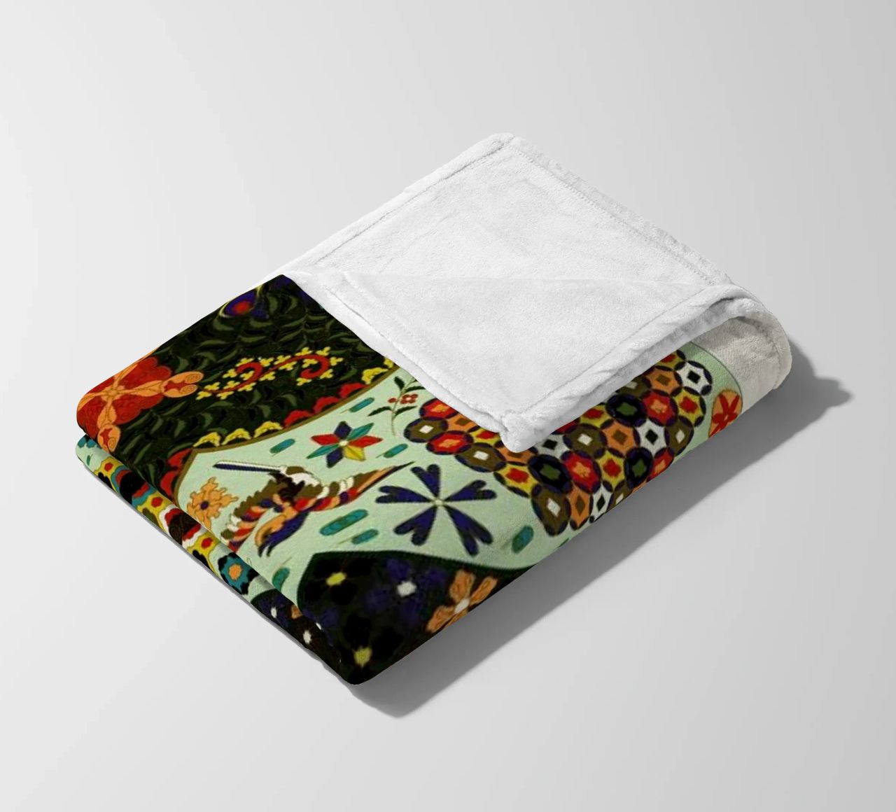 Racinet -  Japanese Ornamental Pattern fleece blanket by Vintage by JUNIQE