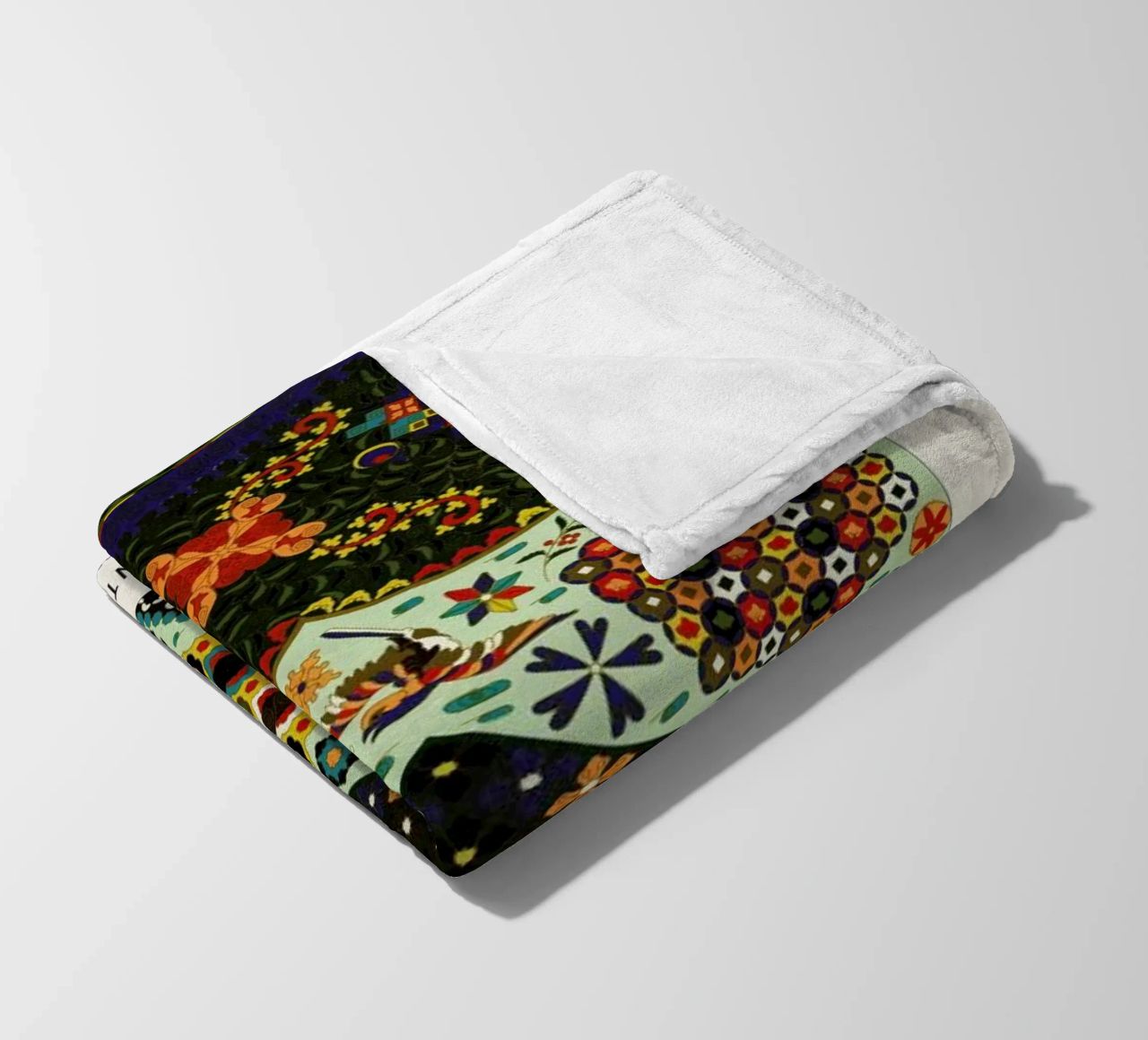 Racinet -  Japanese Ornamental Pattern fleece blanket by Vintage by JUNIQE