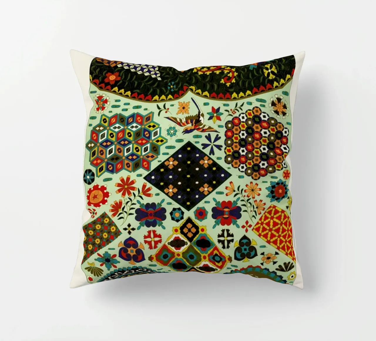 Racinet - Japanese Ornamental Pattern cuscino da Vintage by JUNIQE