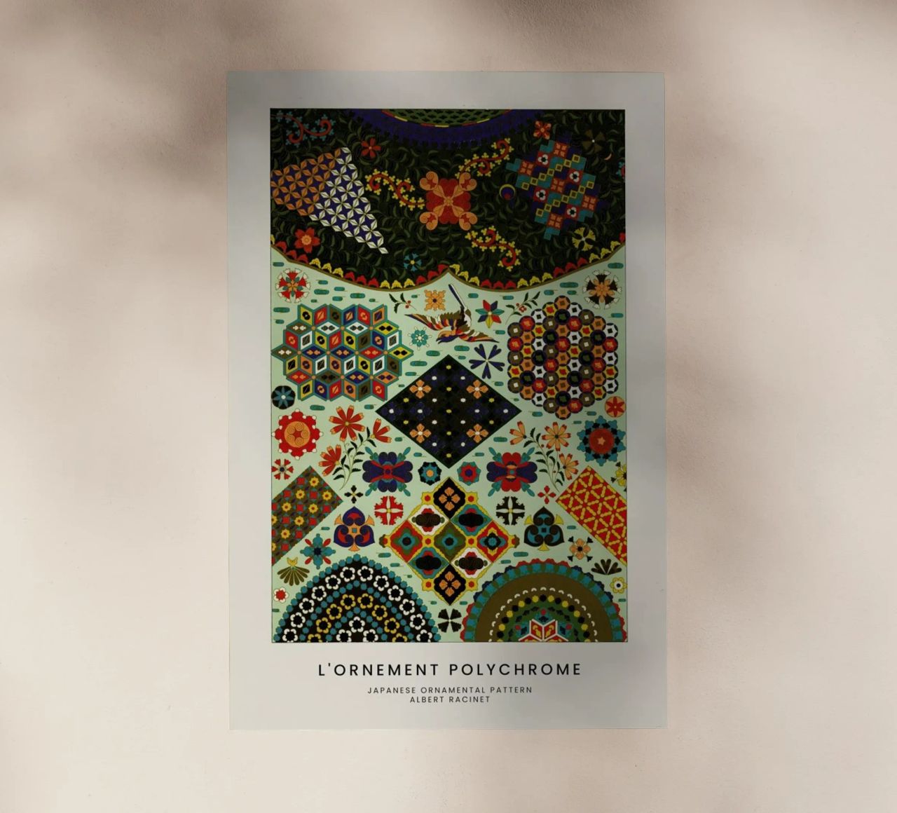 Racinet -  Japanese Ornamental Pattern pellicola backlit da Vintage by JUNIQE