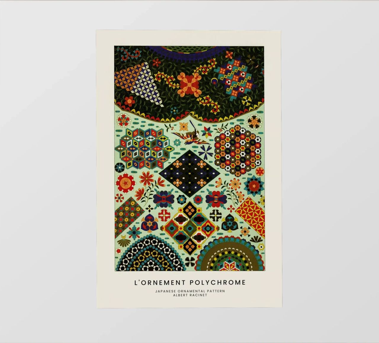 Racinet -  Japanese Ornamental Pattern pellicola backlit da Vintage by JUNIQE