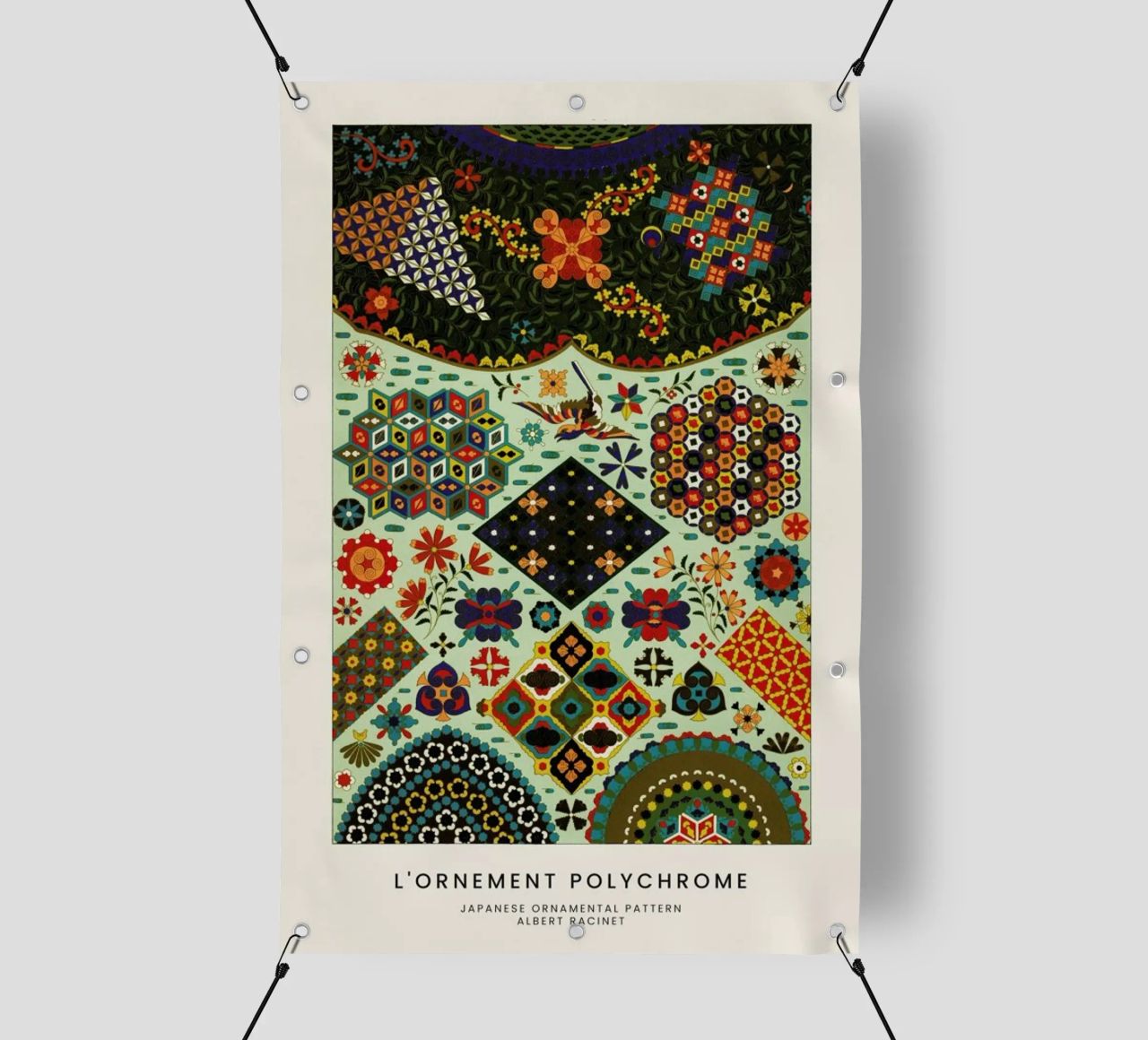 Racinet -  Japanese Ornamental Pattern telo in pvc da Vintage by JUNIQE