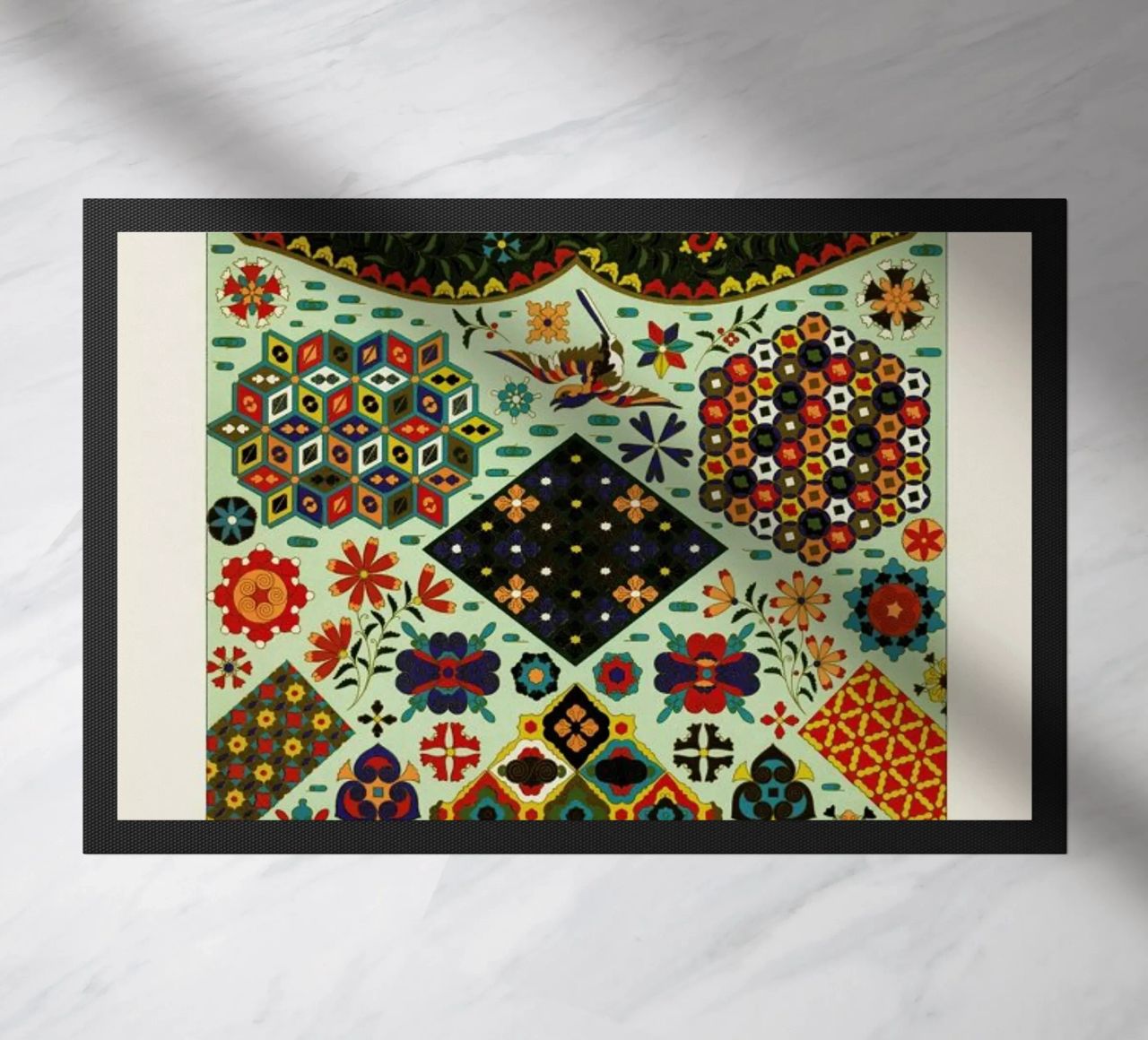 Racinet -  Japanese Ornamental Pattern doormat by Vintage by JUNIQE