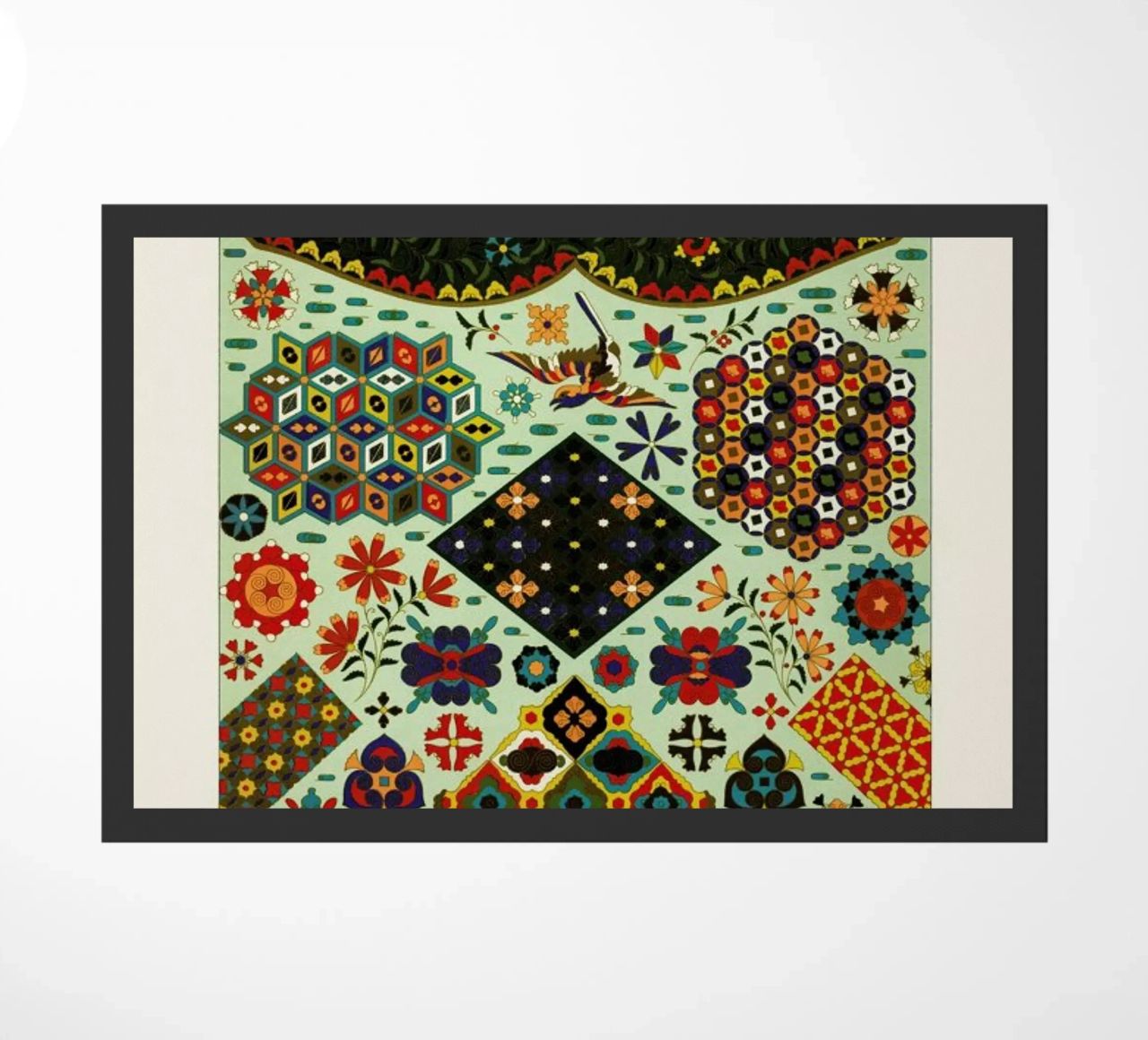Racinet -  Japanese Ornamental Pattern doormat by Vintage by JUNIQE