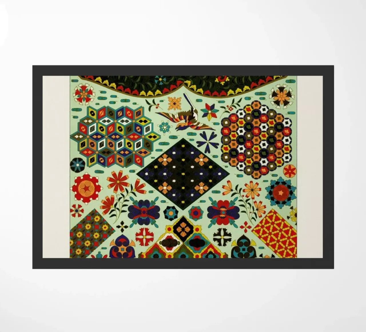 Racinet - Japanese Ornamental Pattern zerbino da Vintage by JUNIQE