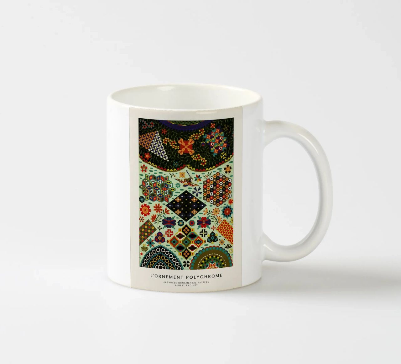 Racinet -  Japanese Ornamental Pattern mug en céramique de Vintage by JUNIQE