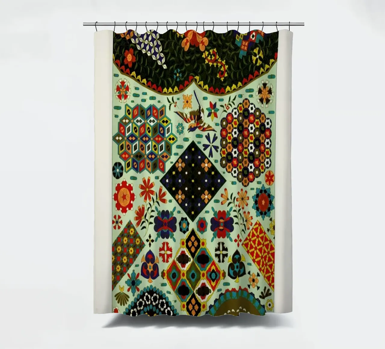Racinet -  Japanese Ornamental Pattern tenda da doccia da Vintage by JUNIQE