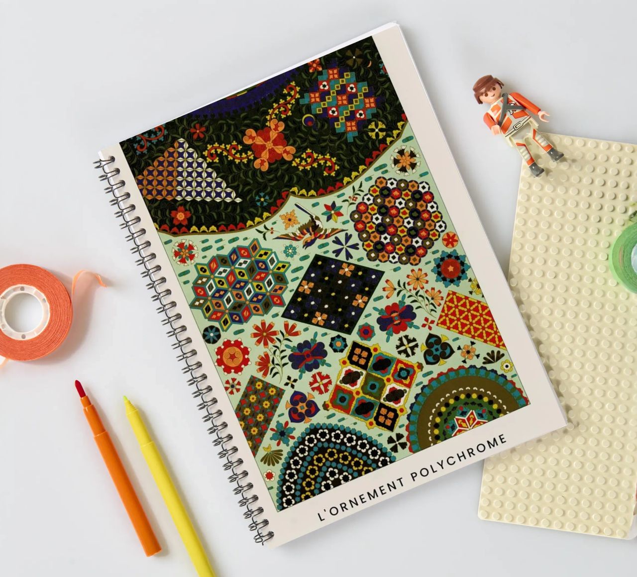 Racinet -  Japanese Ornamental Pattern spiral notebook by Vintage by JUNIQE